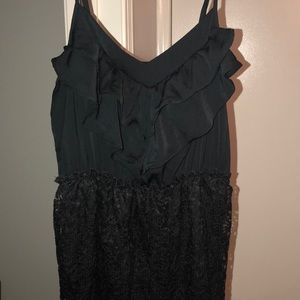 Black 1/2 ruffled lace dress